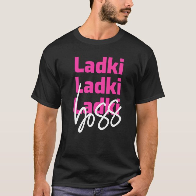 Shaadi Bröllop Chef Ladki Desi Bollywood T Shirt (Framsida)