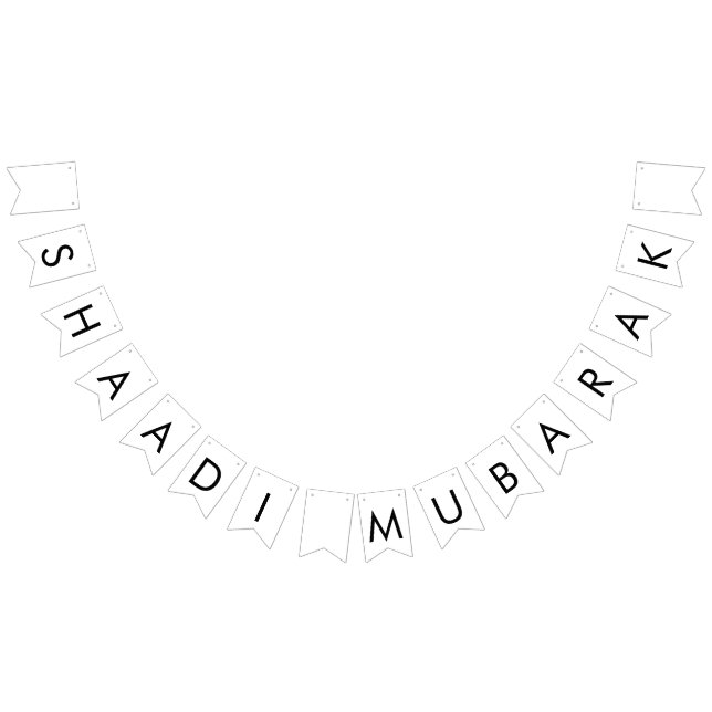 Shaadi Mubarak Pennant Bunting Banner Vimplar (Alla)