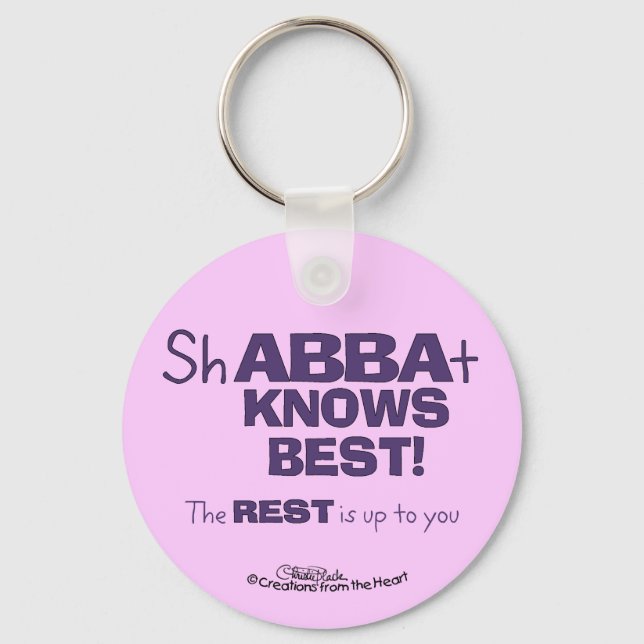 ShABBAt Abba känner bäst Nyckelring (Framsida)