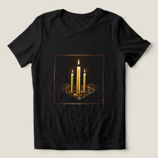 Shabbat Candles Logotyp T-SHIRT