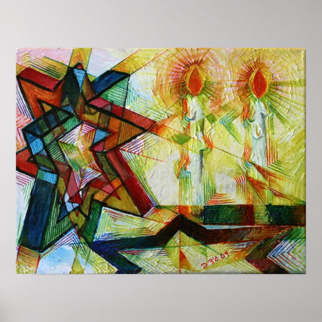 Shabbat Candles Poster (Framsidan)