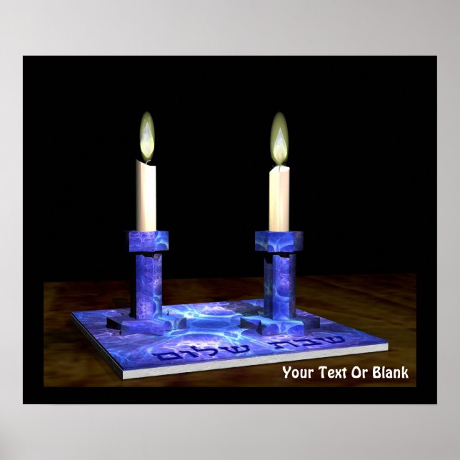 Shabbat Candlesticks Poster (Framsidan)