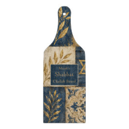 Shabbat Challah Bräde, Blå Guld, Rustik Bondgård