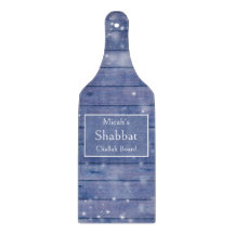 Shabbat Challah Bräde, Blått Trä, Rustik Bondgård