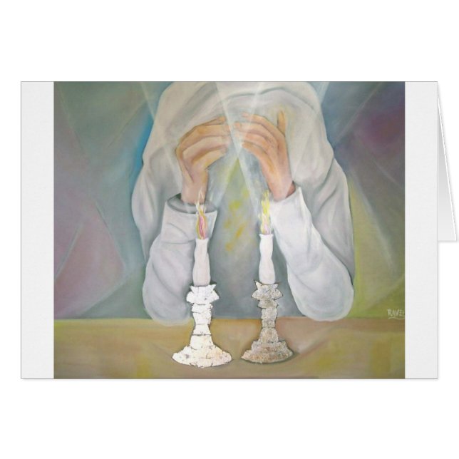 Shabbat Hälsningskort (Framsidan Horizontal)