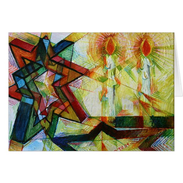 Shabbat Hälsningskort (Framsidan Horizontal)