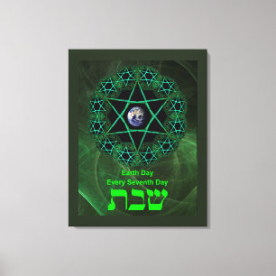Shabbat - Jorddagen Canvastryck