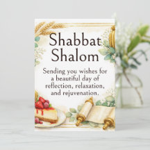 Shabbat Shalom, Akvarell Whimsical Sukkulenter