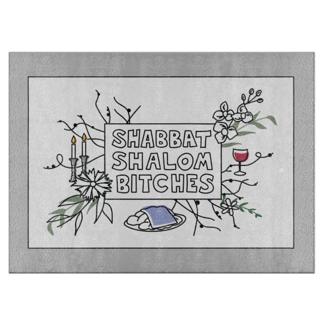 Shabbat Shalom B!$@#s! Skärbräda (Framsidan)