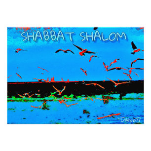 Shabbat shalom fototryck