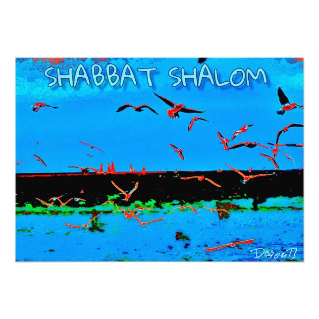 Shabbat shalom fototryck (Framsidan)