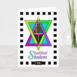 Shabbat Shalom-gratulationskort Kort