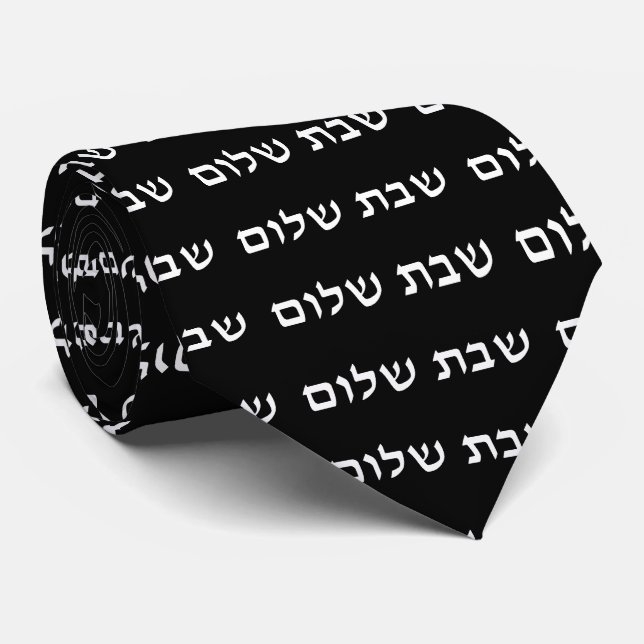 Shabbat Shalom Hebreisk Judisk Shabbos  Slips (Rullad)