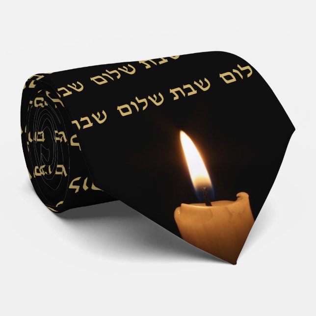 Shabbat Shalom Hebrew Jewish Shabbos Candles Slips (Rullad)