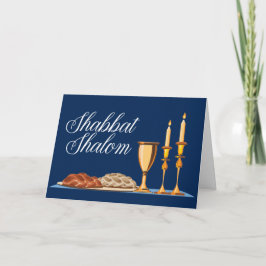 Shabbat Shalom judisk välsignelse gratulationskort Kort