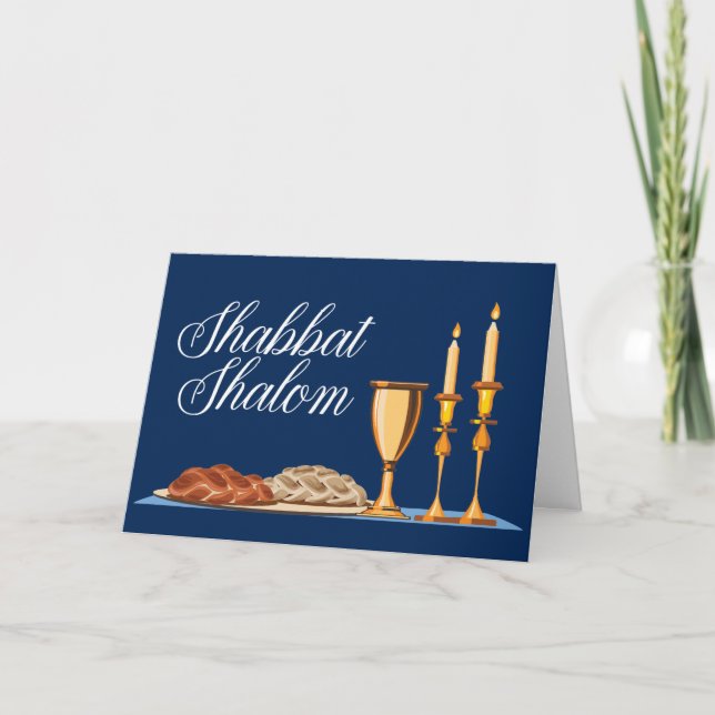 Shabbat Shalom judisk välsignelse gratulationskort Kort (Framsida)