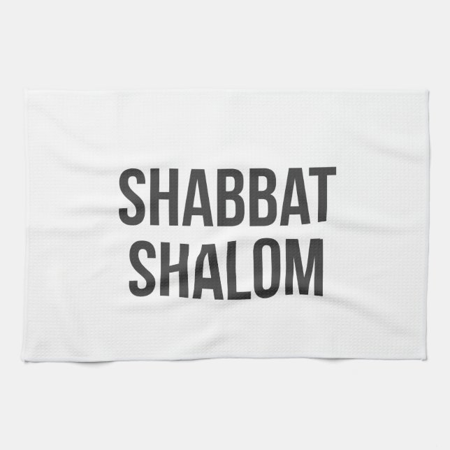 Shabbat Shalom kökshandduk (Horisontell)