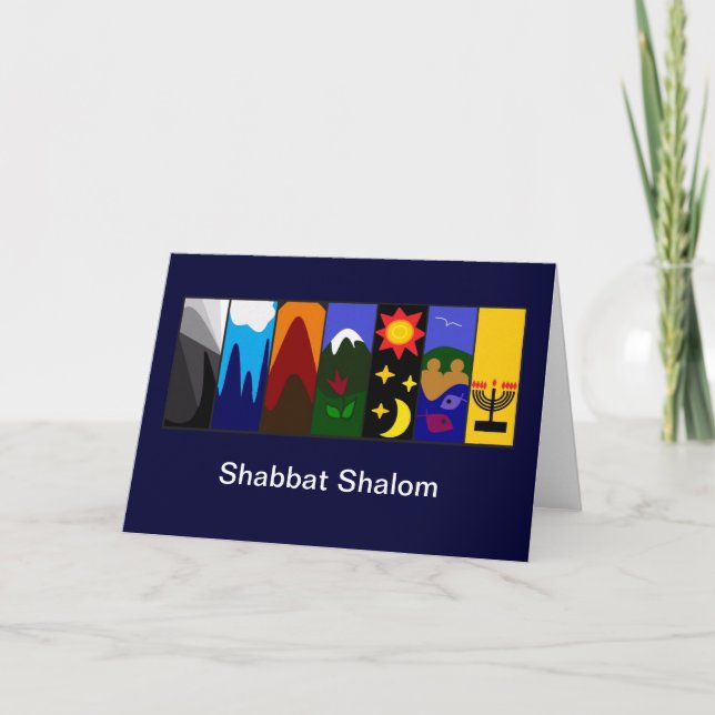 Shabbat Shalom Kort (Framsida)