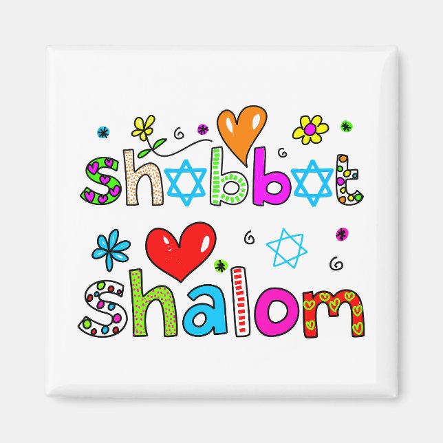 Shabbat, Shalom Magnet (Framsidan)