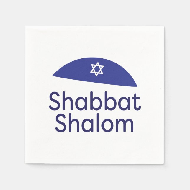 Shabbat Shalom Pappersservett (Framsidan)