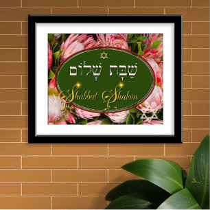 Shabbat Shalom Protea Fototryck
