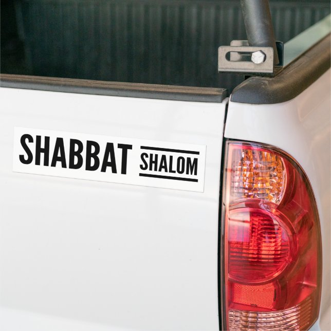 Shabbat Shalom Sabbath Bildekal (På lastbil)