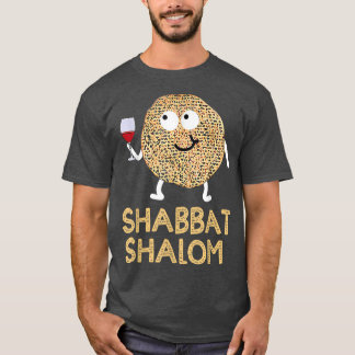 Shabbat Shalom Shirt Funny Matzo Ansikte Lycklig P T