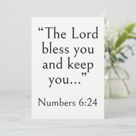 Shabbat Shalom Skrift, Numbers 6:24, Modern konst Kort