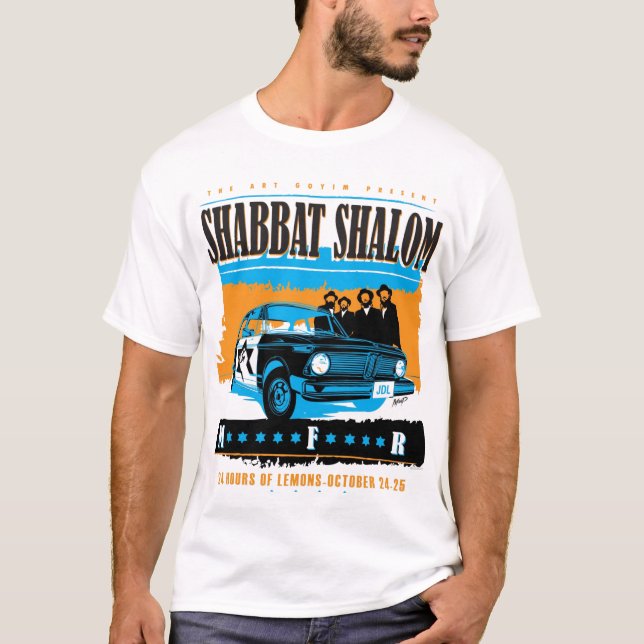 Shabbat Shalom T-tröja T Shirt (Framsida)