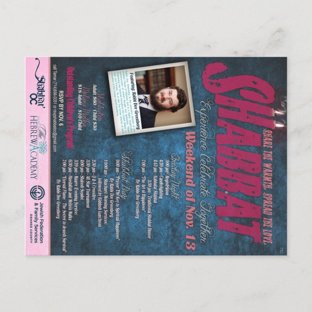 Shabbaton Postcard Vykort (Framsida)