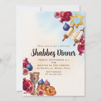 Shabbos Shabbat Middag Jewish Shabbat Shalom Inbjudningar