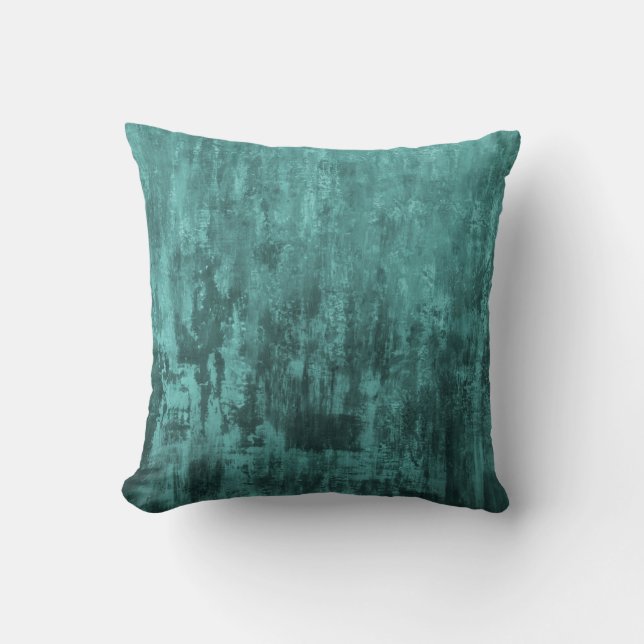 Shabby-bakgrund, turkos färg, grunge, loft  kudde (Framsida)