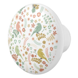 Shabby Birds & Grenar White Knopp
