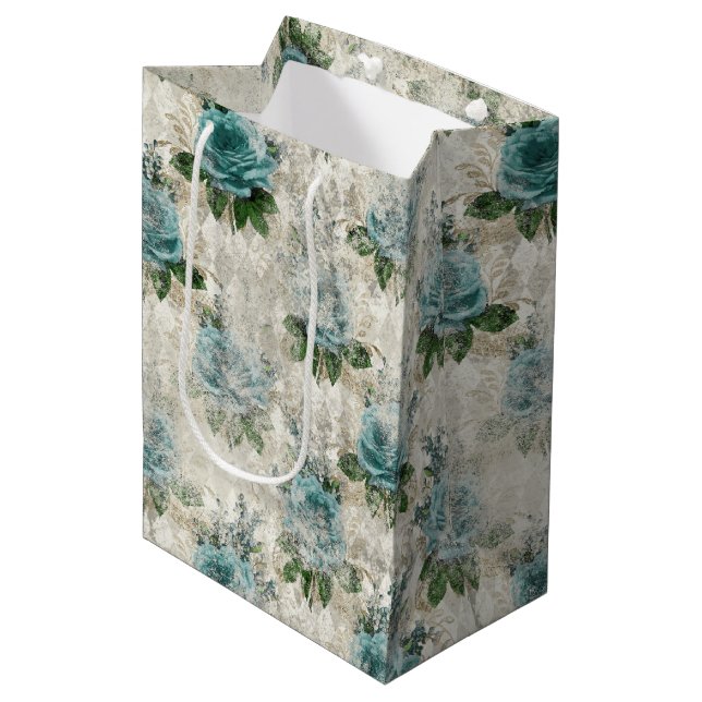 Shabby Blommigt Aqua Series Design 2 (Framsidan Vinklad)
