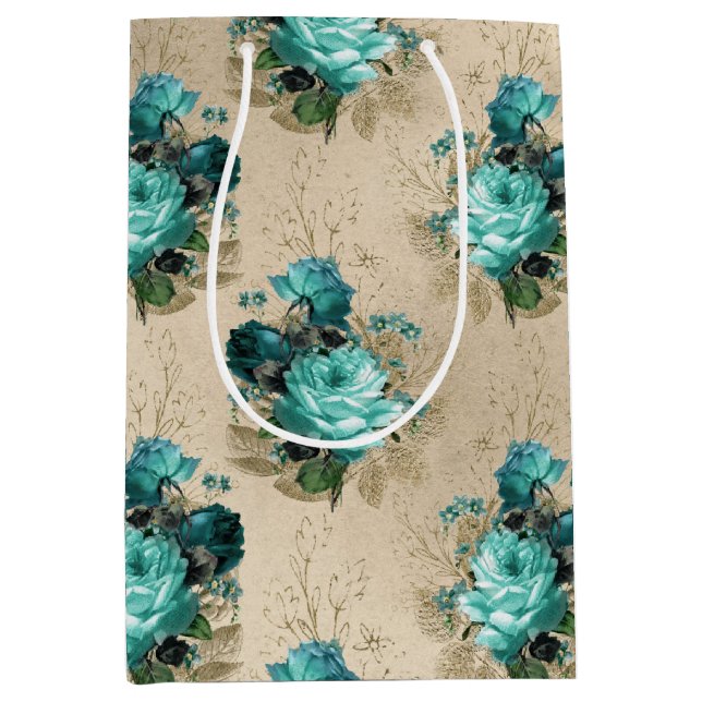 Shabby Blommigt Aqua Series Design 3 (Framsidan)