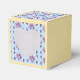 Shabby Blue Pansy Blommigt Tea Party Cake Favoritb Presentaskar