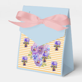 Shabby Blue Pansy Blommigt Tea Party Cake Favoritb Presentaskar