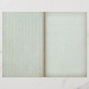 Shabby Blue Stripe Scrapbook Journal Page