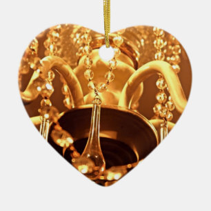 Shabby Chandelier Bling 1-Guld HEART ORNAMENT