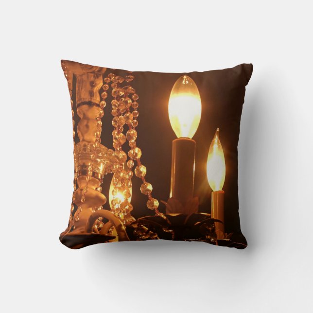 Shabby Chandelier Bling 2-Guld-Sq DEKORATIV KUDDE (Framsida)