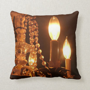 Shabby Chandelier Bling 2-Guld-Sq DEKORATIV KUDDE