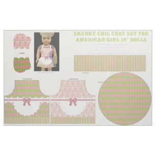 Shabby chic 18" dockan klippte & syr fastställd tyg
