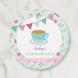 Shabby chic Aeftermiddag Tea Party Birthday Cute Gåvor Etiketter