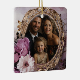 Shabby Chic Anpassad Familjefoto Jul  Julgransprydnad Keramik