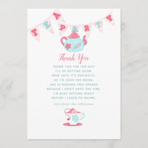 Shabby-Chic Baby Shower Tea Party Tack Kort
