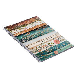 Shabby chic blandad mönster anteckningsbok