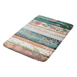 Shabby chic blandad mönster badrumsmatta