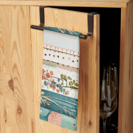 Shabby chic blandad mönster kökshandduk