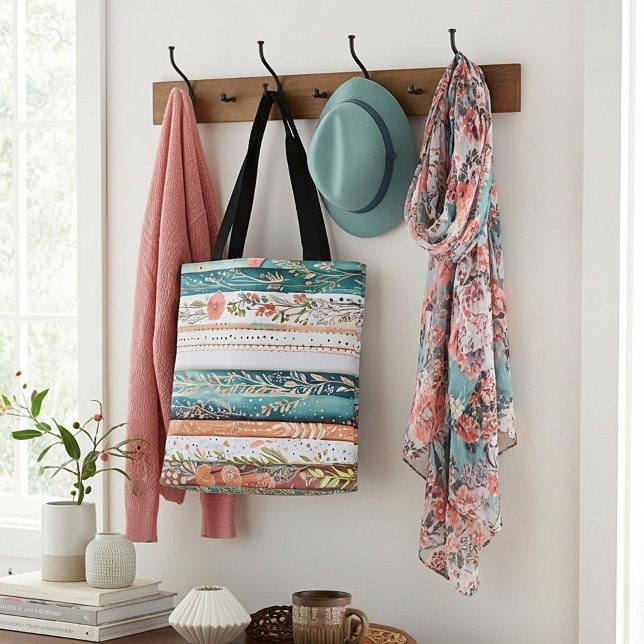 Shabby chic blandade mönster tygkasse (Skapare uppladdad)