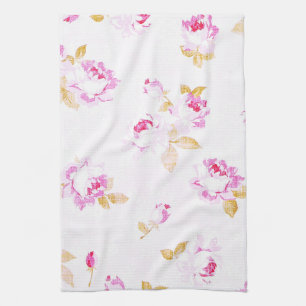 Shabby chic Blek Rosa ros Kitchen/Bath Towel Kökshandduk